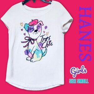 Hanes Girls Graphic T-shirt. Size 8